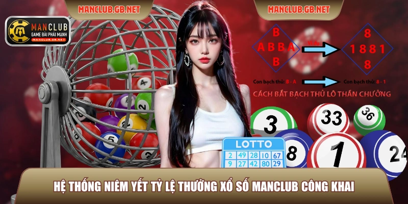 Hệ thống niêm yết tỷ lệ thưởng xổ số ManClub công khai